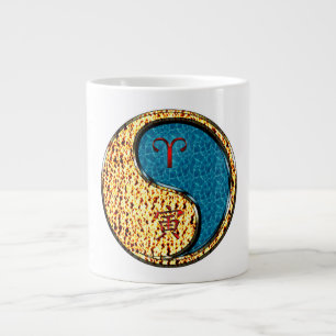 Caneca De Café Grande Áries & Tigre de Água