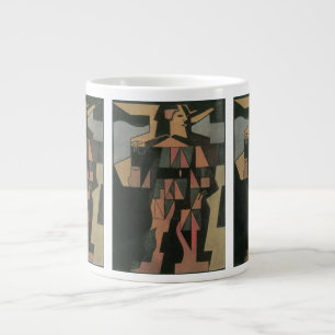 Caneca De Café Grande Arlequim por Juan Gris, Arte do Cubismo Vintage