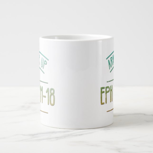 Caneca De Café Grande Armadura para Cima (Frente)