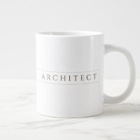ARQUITETO Caneca Branco Grande / Sepia