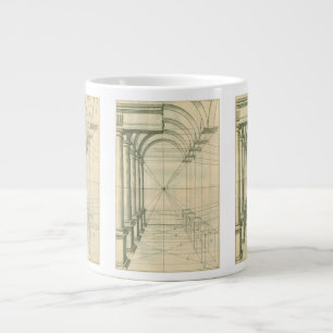 Caneca De Café Grande Arquitetura Vintage, Arches Colunas Perspectiva
