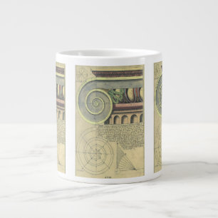 Caneca De Café Grande Arquitetura Vintage; Voluta Capital por Vignola