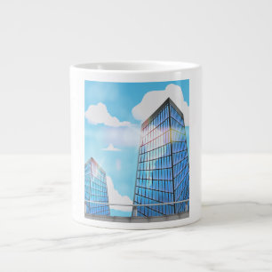 Caneca De Café Grande Arranha-céus em torre dupla