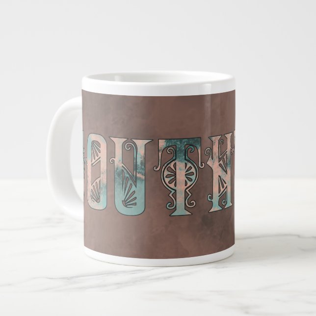 Caneca De Café Grande Art Deco Southpaw Large Coffee Mug (Frente Esquerda)