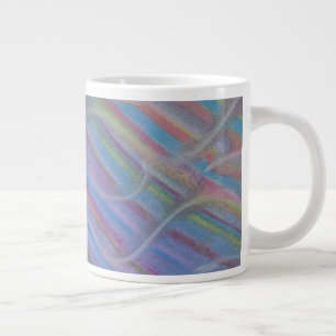 Caneca De Café Grande Arte abstrata colorida única P40M
