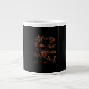 Caneca De Café Grande Arte Botânica, Cogumelos de Rã Estética Goblincore