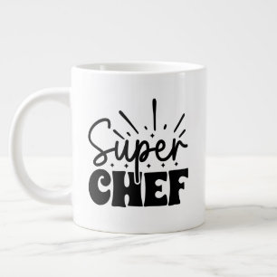 Caneca De Café Grande Arte com palavras de chef super legal