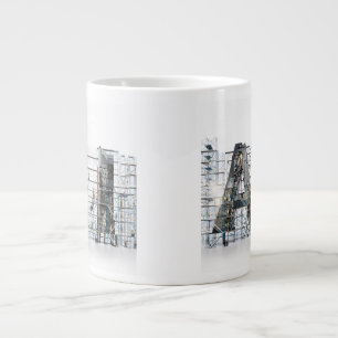 Caneca De Café Grande Arte de Arquitetura de Letra Industrial de IA