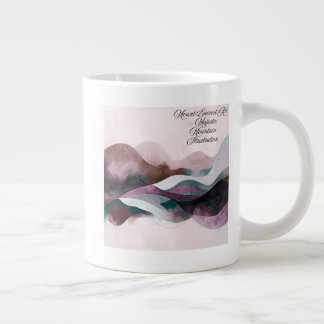Caneca De Café Grande Arte de Design Abstrato | Minimalista Moderno