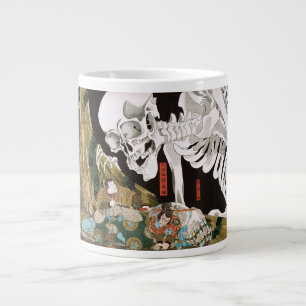 Caneca De Café Grande Arte de Esqueleto Espetacular Ukiyo-e Vintage Kuni