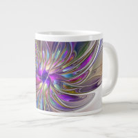 Arte de fractal abstrato colorido e energético Flo