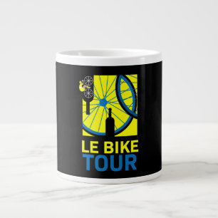 Caneca De Café Grande Arte de Itinerários de Bike