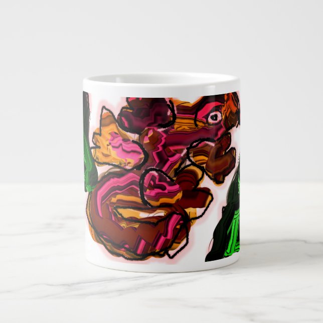 Caneca De Café Grande Arte de Lizard (Frente)