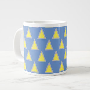 Caneca De Café Grande Arte de Padrão Retangular Geométrico Psicodélico