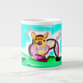 Caneca De Café Grande Arte de porco fofo 