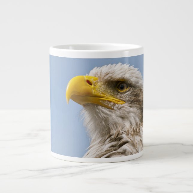 Caneca De Café Grande Arte de retrato da vida selvagem da águia careca (Frente)