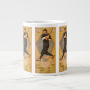 Caneca De Café Grande Arte de rótulo de produto vintage, Boston Garter p