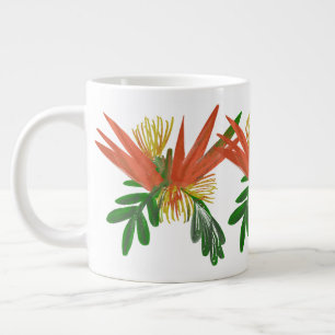 Caneca De Café Grande Arte de Vegetação da Planta Ave do Paraíso
