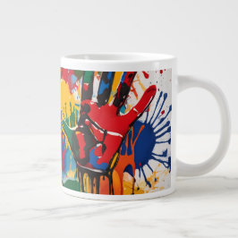 Caneca De Café Grande Arte do Seu Filho Única Personalizada