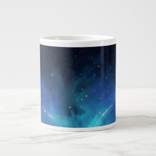 Caneca De Café Grande Arte Espacial de Galáxia Abstrata Nebulosa Cósmica