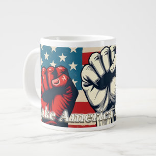 Caneca De Café Grande Arte Faça a América Livre Novamente