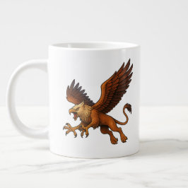 Caneca De Café Grande Arte Fantástica do Ouro Griffin Mythology