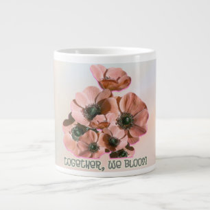 Caneca De Café Grande arte floral rosa