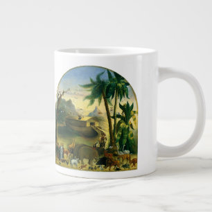 Caneca De Café Grande Arte Folclórica Vitoriana Antiga, Arca de Noé de H