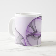 Arte fractal abstrata moderna lavanda cinza