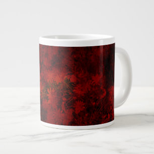 Caneca De Café Grande Arte Legal e moderna do padrão floral/floral