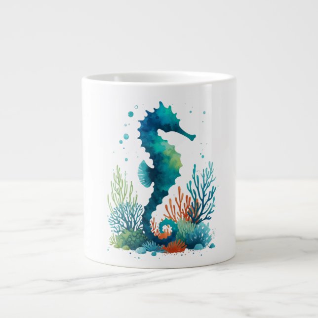 Caneca De Café Grande Arte marítima náutica/praia/costeira (Frente)