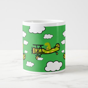 Caneca De Café Grande Arte na serra do Piloto Dinossauro Animal