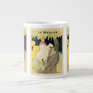 Caneca De Café Grande Arte Nova Antiga, La Goulue por Toulouse Lautrec
