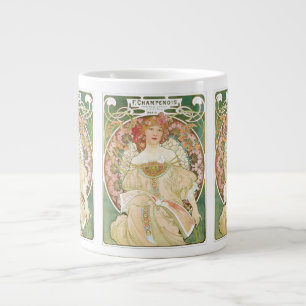 Caneca De Café Grande Arte Novo Vintage, Champenois por Alphonse Mucha