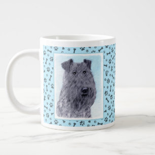 Caneca De Café Grande Arte original de cachorro caipira azul Kerry Terri