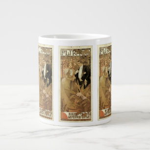 Caneca De Café Grande Arte Vintage Art Nouveau Flirt Biscuits, Alphonse 