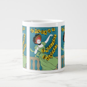 Caneca De Café Grande Arte Vintage Art Nouveau, Senhorita de Livorno Dan