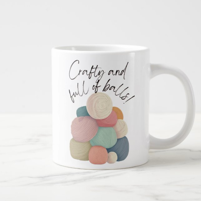 Caneca De Café Grande Artesanato e Cheio de bolas | Mug Especialmente (Direita)
