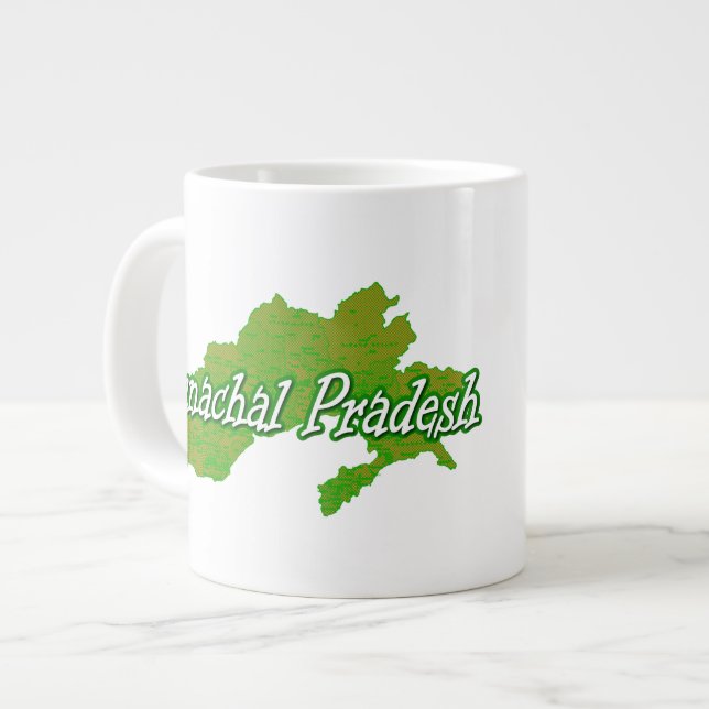 Caneca De Café Grande Arunachal Pradesh (Frente Esquerda)