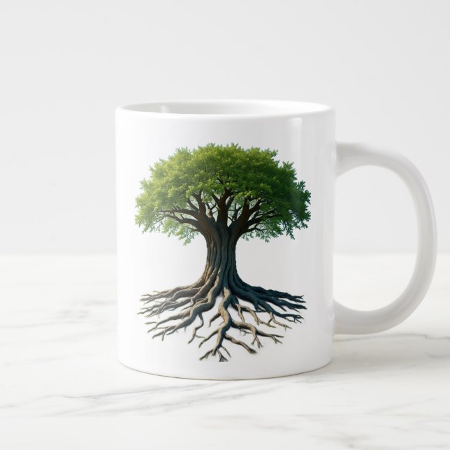 Caneca De Café Grande "Árvore da Vida" (Direita)