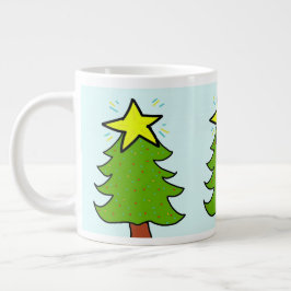 Caneca De Café Grande Árvore de Natal