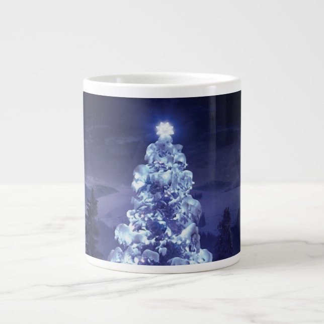 Caneca De Café Grande Árvore de Natal (Frente)