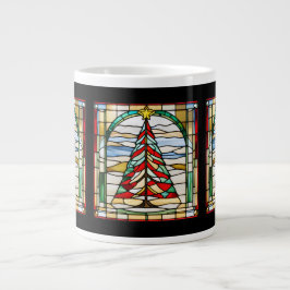 Caneca De Café Grande Árvore de Natal de Vidro Estreito