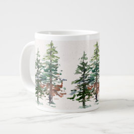 Caneca De Café Grande Árvores Florestais Eververdes