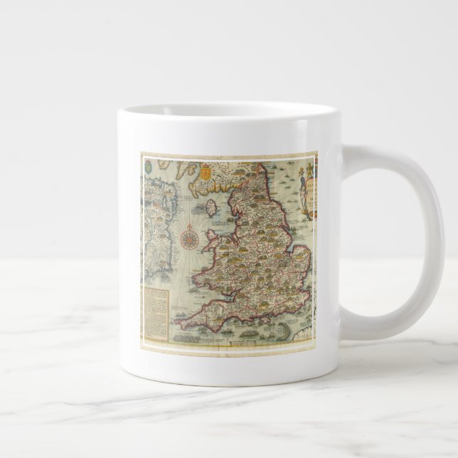 Caneca De Café Grande As Invasões da Inglaterra e da Irlanda (Direita)