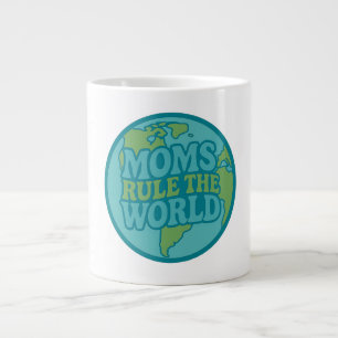 Caneca De Café Grande As Mães Regem o Mundo Groovy Globe