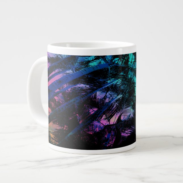 Caneca De Café Grande As Palmeiras sob o arco-íris (Frente Esquerda)