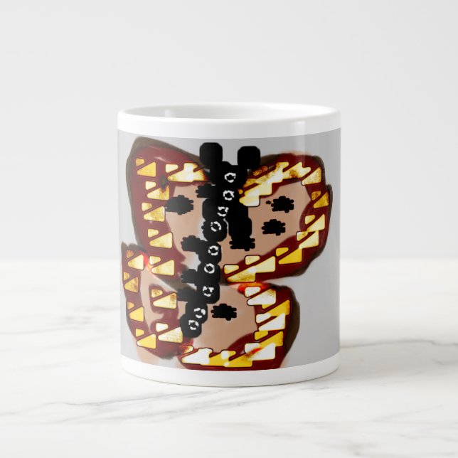 Caneca De Café Grande Asa de ouro da mota (Frente)