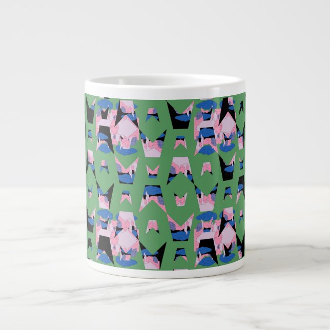 Caneca De Café Grande Asas de Chama Celestial Contida (Frente)