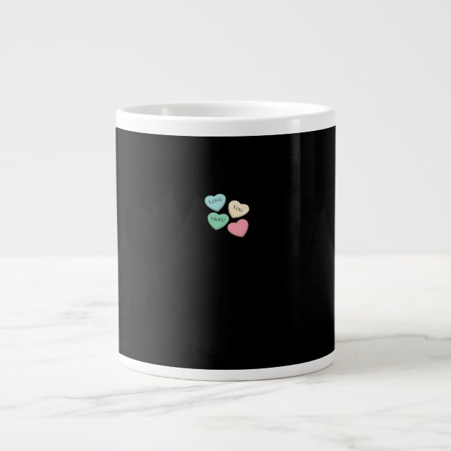Caneca De Café Grande Assinatura de Design Amor Você Mais  (Frente)